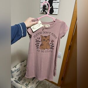 Mia Joy Cat Print Kids Nightgown